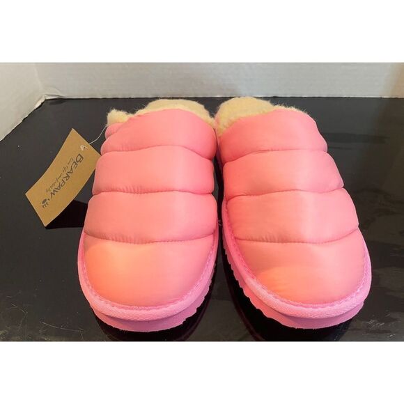 NWT Bearpaw Puffy Slipper Pink Slippers Women’s Shoes Size 13 - Picture 1 of 10